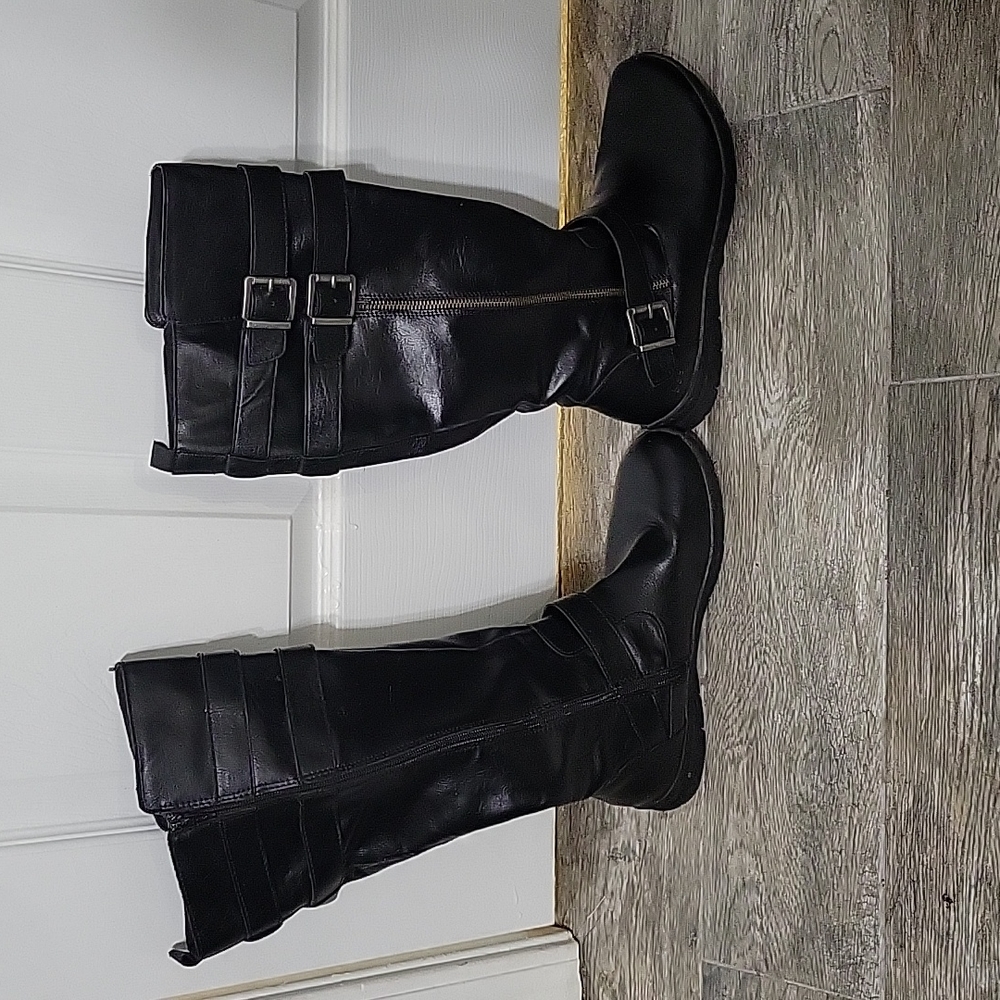 Tall black boots